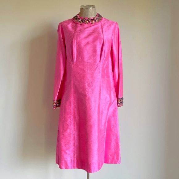 Vintage Bright Pink Dress Set - Picture 3 of 17
